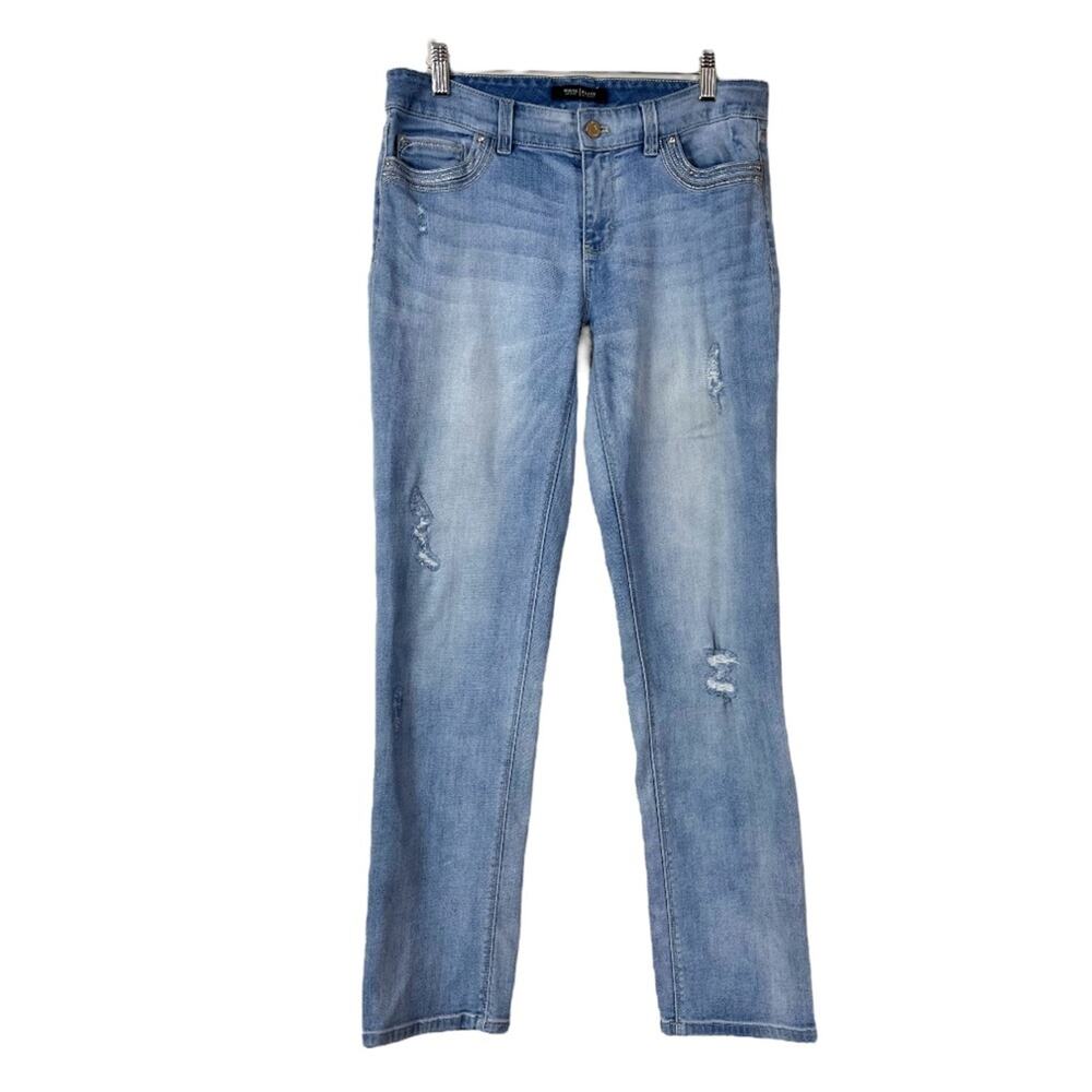 White House Black Market Jeans Straight Leg Crop Light Wash WHBM Women’s Size 6